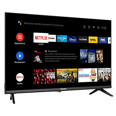 Téléviseur LED Full HD 40" (102 cm) 16/9 - Android TV - Wi-Fi/Bluetooth - Google Assistant - Son 2.0 14W