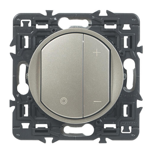 Interrupteur variateur Céliane - 300W - Titane