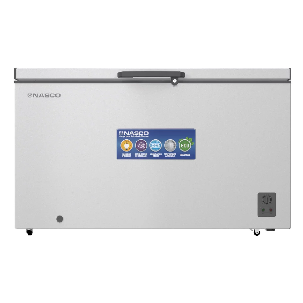  NAS-500WA - CONGELATEUR HORIZONTAL NASCO/397L/ 220-240V/1PORTE/1PANIER INTERNE/ POIGNEE-SERRURE/GRIS