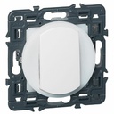 Interrupteur ou va-et-vient à couronne lumineuse Céliane - Blanc