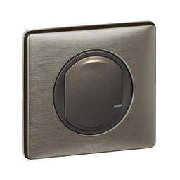 Interrupteur sans fils supplémentaire pour installation connectée Céliane with Netatmo avec plaque Métal Tungstène
