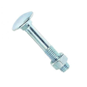 BOULON CARROS BLANC 10 x 70 / 100pc DIN603 & DIN934 (4.8) REF DMJ61111