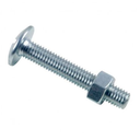 BOULON CARROS BLANC 8 x 80 / 100pc DIN603 & DIN934 (4.8) REF DMJ61063