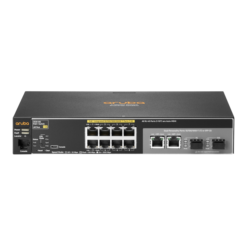 HEWLETT PACKARD ENTERPRISE ARUBA 2530 8G POE+ GÉRÉ L2 GIGABIT ETHERNET (10/100/1000) CONNEXION ETHERNET