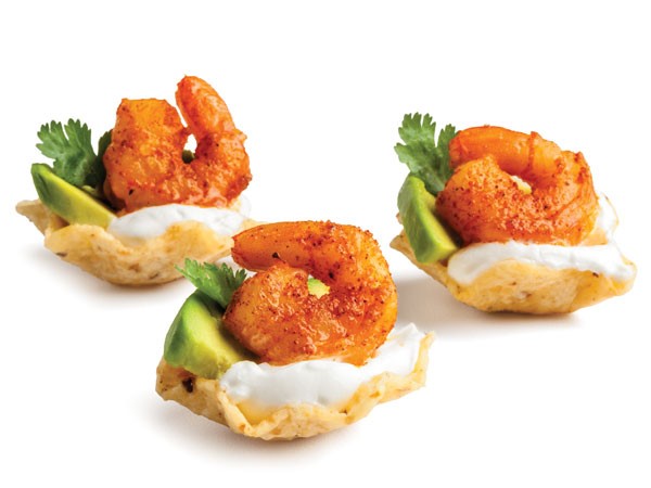 Guacamole and shrimp