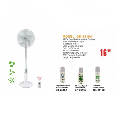 Keeper Keepers Ventilateur 18 Pcs Rechargeable