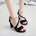 Chaussures Pour Femmes à Talons Hauts Givrés Sandales à Talons Carrés à Boucle Classique