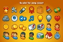 Casual Game Basic Icons Set
