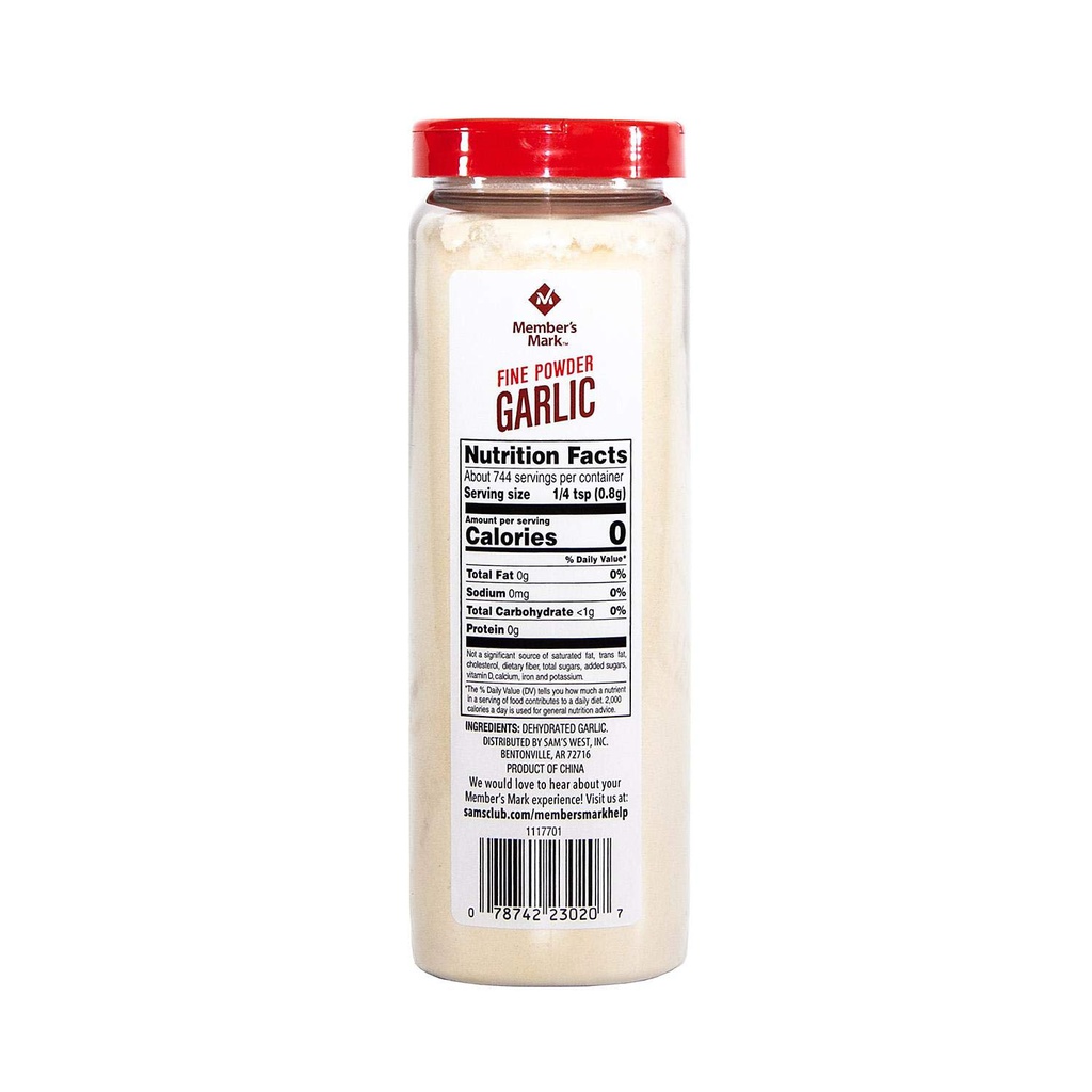 Member'S Mark Epices Américaines - Poudre Fine D'Ail- GARLIC Très Raffiné- Exceptionnel Dans Vos Préparations.
