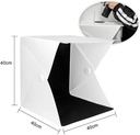 Mini Pliant Studio Portable Photographie Studio USB De Bureau à LED - Blanc