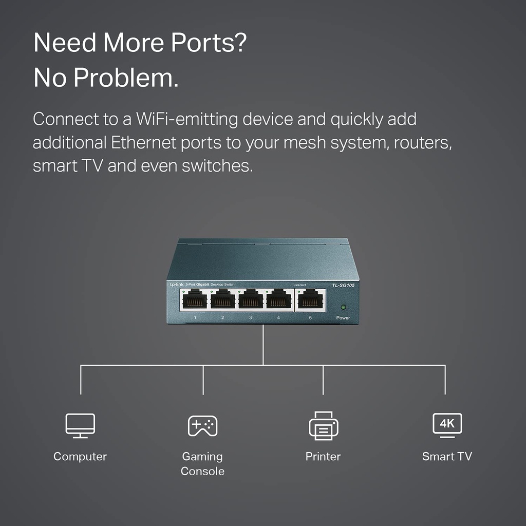 TP-Link Switch POE 5 Ports - TP-link - TL-SF1005P - 10/100