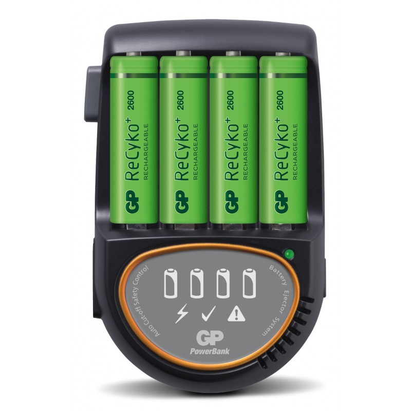 Gp 4 Piles Rechargeables AA + Un Chargeur