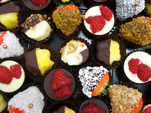 Plateau de 36 fruits en chocolat