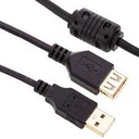 Câble Rallonge USB 1.5m - Mâle à Femelle - Noir