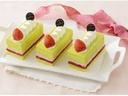 Gâteaux verdade accompagner d'une touche de framboise