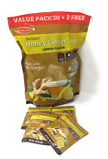 Thé  Pocas Au Gingembre Au Miel Saveur  Citron - 20 Sachets