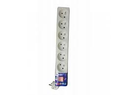 Injelec Multiprise Parafoudre 4 Prises Avec Protection Contre LeS Surchages - Cordon 1,5m - Noir/Blanc