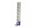 Injelec Multiprise Parafoudre 4 Prises Avec Protection Contre LeS Surchages - Cordon 1,5m - Noir/Blanc
