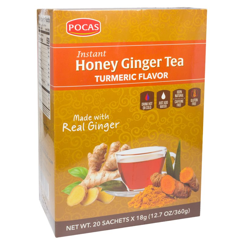 Thé  Pocas Au Gingembre Au Miel Saveur Curcuma - 20 Sachets