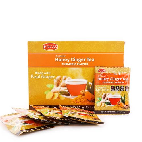 Thé  Pocas Au Gingembre Au Miel Saveur Curcuma - 20 Sachets