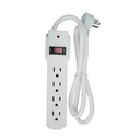 Injelec Pack De 3 Multiprises Parafoudre 4 Prises Avec Protection  - Cordon 1,5m - Noir/Blanc