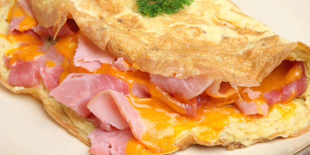 Omelette au jambon