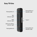 Mii Adaptateur Bluetooth MiiLink Pour Nintendo Switch / PC, émetteur Audio Sans Fil Bluetooth 5.0 Transmetteur AptX Micro Intégré à Faible Latence Pour Écouteurs Bluetooth Haut-parleurs Uniquement