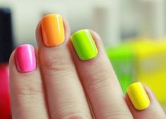 Faux ongles multicolors