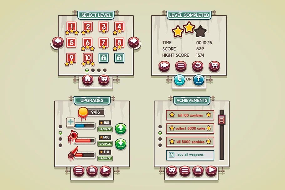 Game GUI Zombie