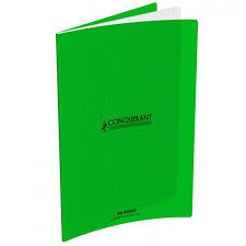 Hamelin Cahier 21x29.7cm 96p.Sey. 90gr Piqué Couv.Polypro Conquérant Vert