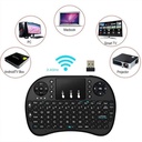 Wireless Mini Clavier Multimédia Sans Fil Rétroéclairé MFT-245 Avec Pavé Tactile - Noir
