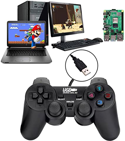 Wired Game Controller Computer Game Handle For PS 2 / PC