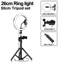 Trépied Universel Avec Anneaux Lumineux 26 Cm De Diamètre - Pour Smartphone Photo Caméra - Noir