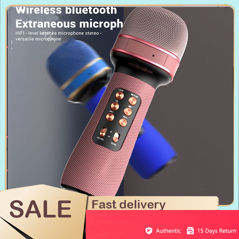 WS-898 Bluetooth Micro Main Sans Fil Karaoké Double Haut-Parleur Micro À Condensateur Joueur Chanter Pour IOS Android Smart TV