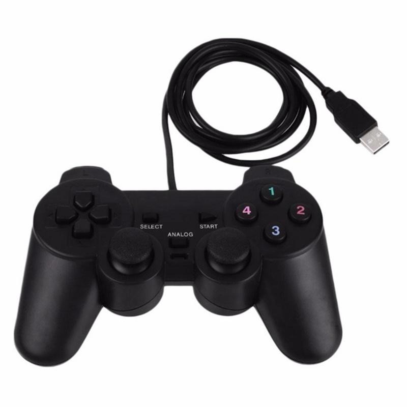 Crystal Manette De PC USB Double - Crystal - 2 En 1 - Noir