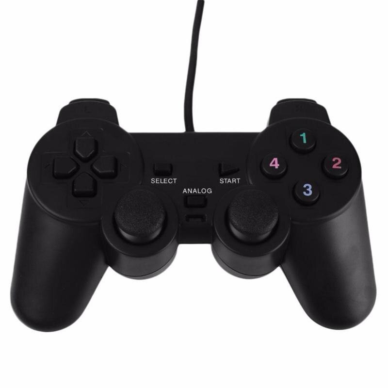 Crystal Manette De PC USB Double - Crystal - 2 En 1 - Noir