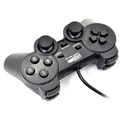 Crystal Manette De PC USB Double - Crystal - 2 En 1 - Noir