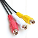 Câble 3.5 Mm - Mini Av Mâle à 3 Rca Femelle - Câble Audio Vidéo Câble Stéréo Adaptateur - Noir