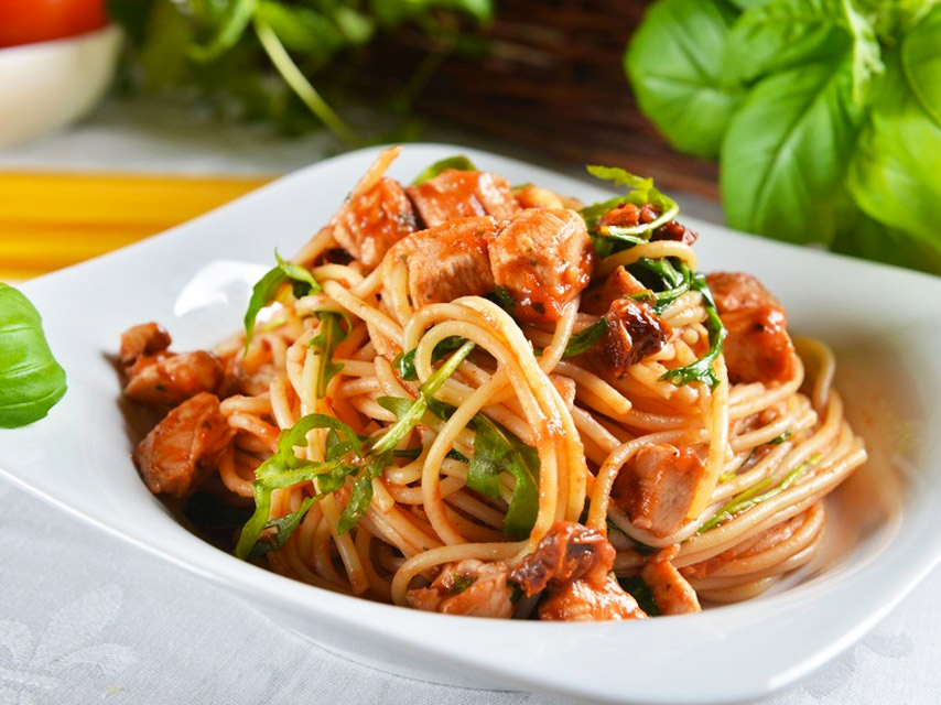 Spaghetti au poulet