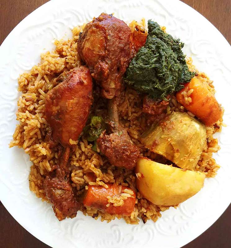 Riz gras au poulet