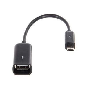 Câble OTG Adaptateur Micro USB Mâle à USB Femelle Pour Android Smartphones - Noir