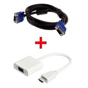 Câble VGA - 1.5 M + Adaptateur HDMI To VGA