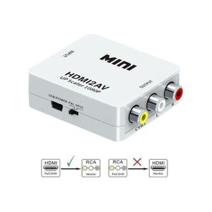 Mini Prise AV / RCA / CVBS Vers Un Convertisseur HDMI Scaler 1080P Adaptateur Vidéo AV2HDMI Pour HDTV TV PS3 PS4 PC DVD Xbox Projecteur