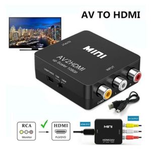 Convertisseur HDMI Vers AV - 3 Connecteurs RCA - Noir
