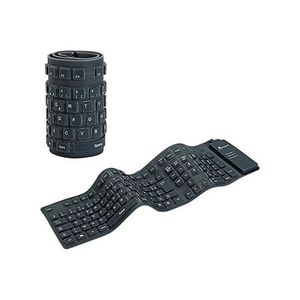 Clavier Flexible En Silicone Filaire Rollup Pour PC - Noir