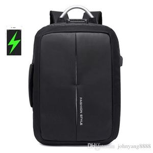 Sac A Dos - Port De Charge USB -Noir/Gris