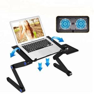 Table  PC Pliable Avec Ventilateur Noir