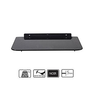 Support Mural - Compatible - DVD/Décodeur/Lecteur  - 1 étagère - Noir