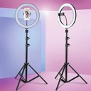 Trépied Universel Avec Anneaux Lumineux 26 Cm De Diamètre - Pour Smartphone Photo Caméra - Noir