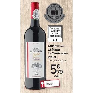 Vin Rouge Château La Caminade "Prélat" Cahors 75cl